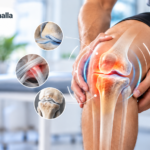 Knee Clicking Sound showing knee joint anatomy, cartilage and possible causes of clicking or popping noises